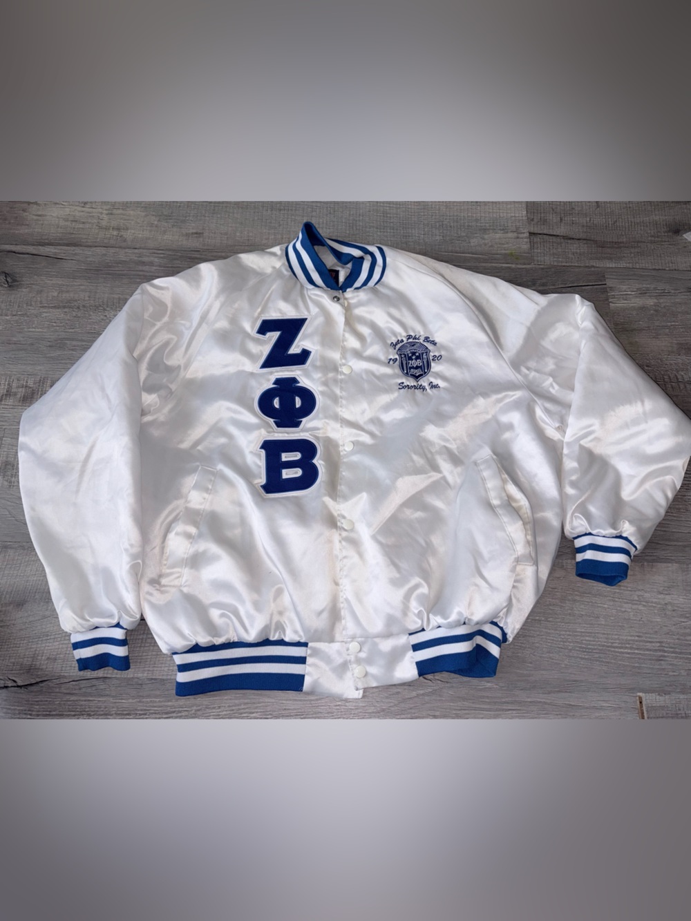 Zeta Phi Beta Satin Bomber Jacket